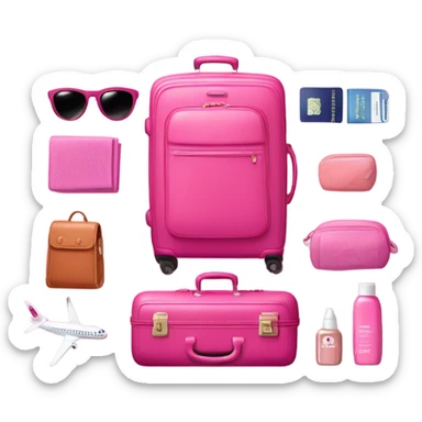 Pink travel sticker