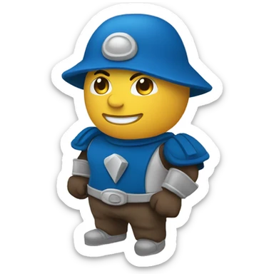 main bleu pointant vers la droite sticker