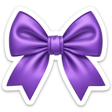 Purple bow sticker