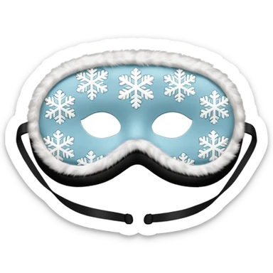 cozy winter sleep mask sticker