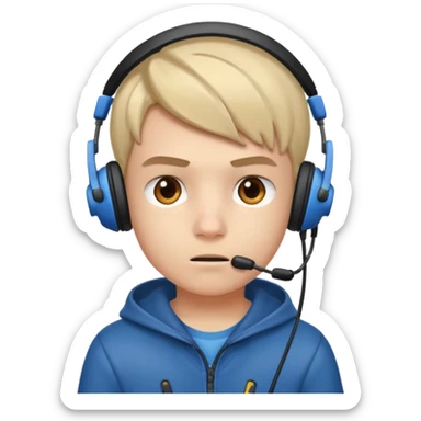 Boy gamer with headset











 sticker