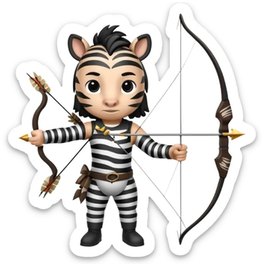 wild zebra archer sticker