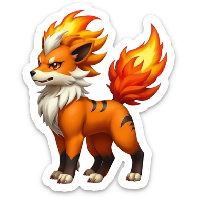 Houndoom-Arcanine-Pokémon-Fakémon-hybrid-creature sticker