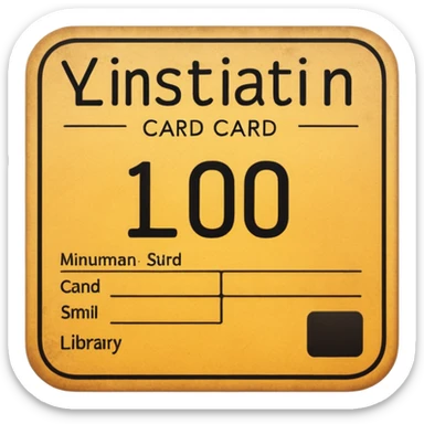 Library card
 sticker