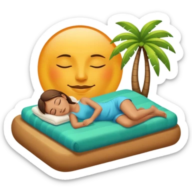 Sleep in paradise sticker