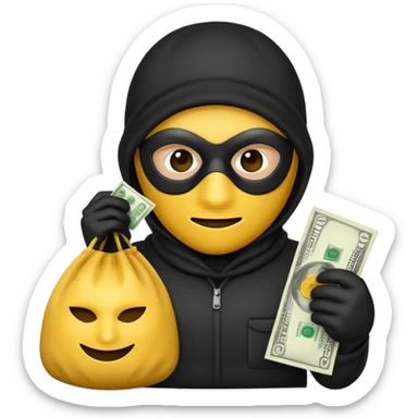 The robber emoji that didn’t exist  sticker