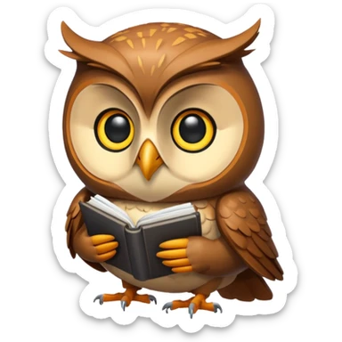 code writing owl sticker
