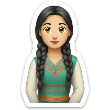 Uzbek girl sticker