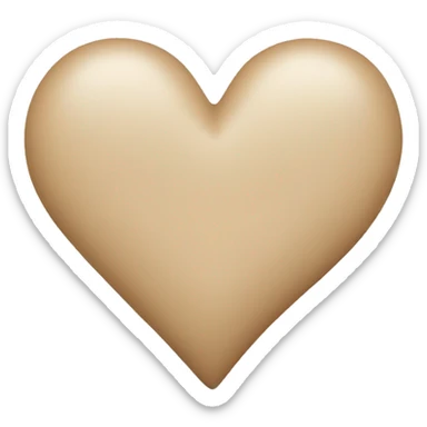 Beige heart  sticker