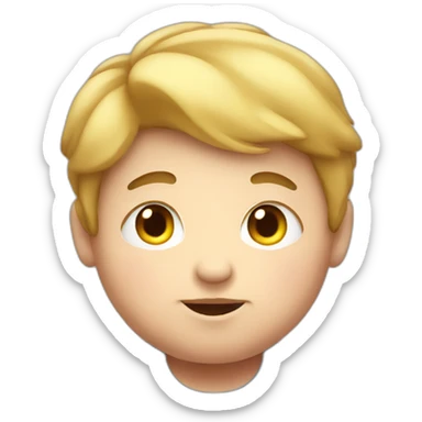 Obese boy face sticker