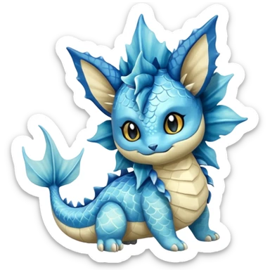 Elfish Unique Torterra-Vaporeon-feline sticker