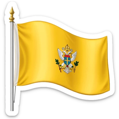 Vatican city flag sticker