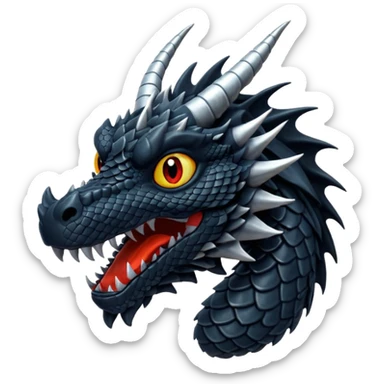 

black dragon head sticker