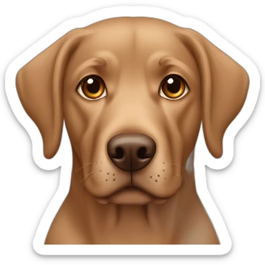 brown eyes brown labrador dog sticker