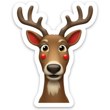 Red Nosed Reindeer sticker