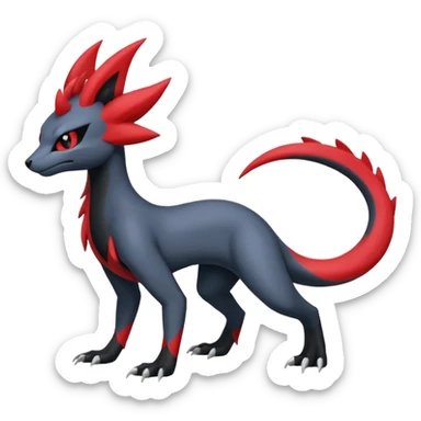 Zorua-Absol-Salandit-fusion (full body) sticker