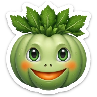 Grogu qui mange des carottes sticker
