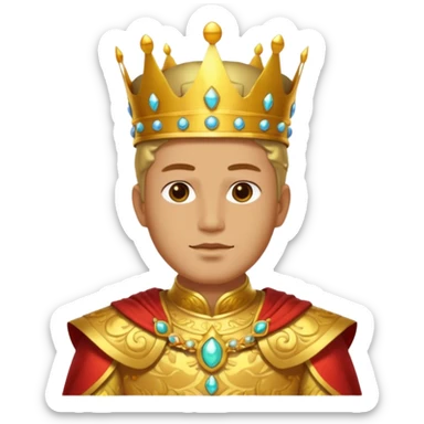 a portrait of sun emperor sticker