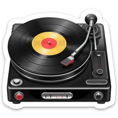 Record player sticker