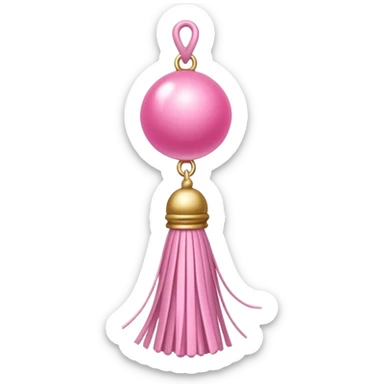 pink ade tassel pendant sticker