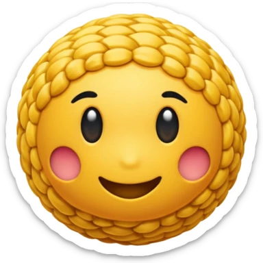 bola de crochê na cor ciano  sticker