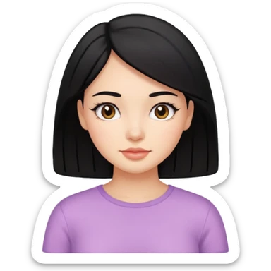 latina black hair cute pastel colors skin care sticker