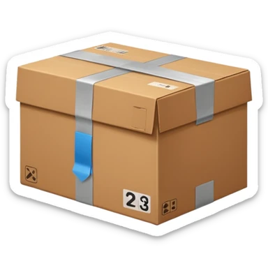 one cardboard box sticker