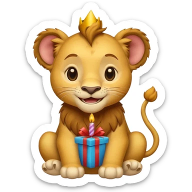 Simba   Lion king happy Birthday sticker