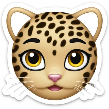hello kitty, leopard sticker