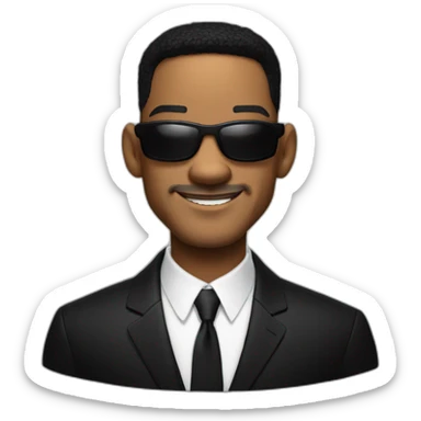 men in black will smith sticker