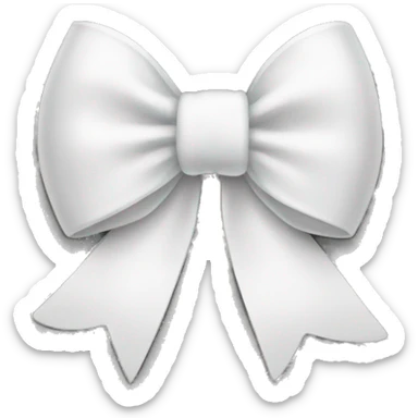 white bow sticker