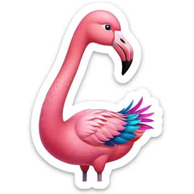  Snake flamingo sticker