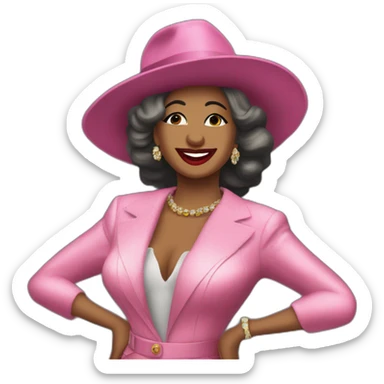 celia cruz with hat and dark hair - iterate again, please center the image sticker