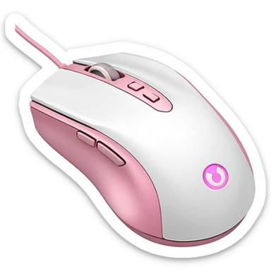 pink white  soft classic gaming mouse for macbook sticker