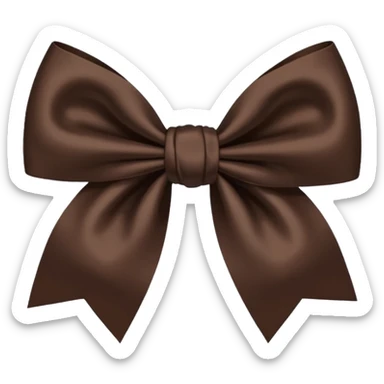 Dark Brown thin Bow sticker
