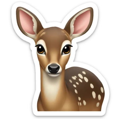 Biche + ruban sticker
