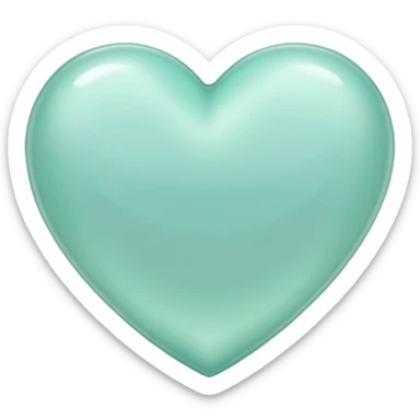 Pastel greenish aquamarine heart sticker