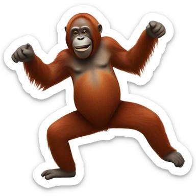 Dancing Orangutan  sticker