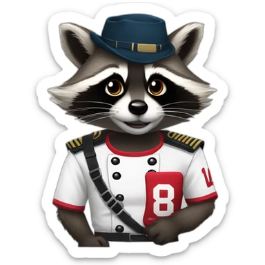 racoon cheff with River Plate T-shirt sticker