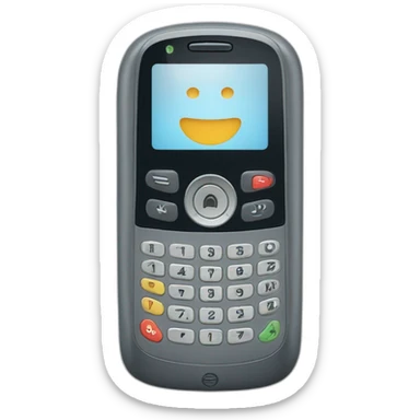 Telefono motorola con numeros en la mano sticker