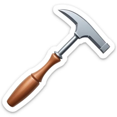 sculpture chisel tool object icon, sharp metal chisel, wooden handle, 3D cartoon, mobile game icon style, centered, clean background, soft shadow, no text, no watermark
  sticker
