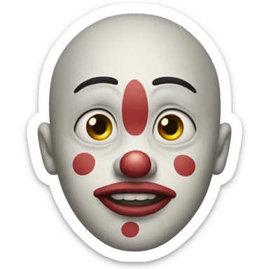 Removing clown face sticker