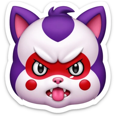 Kuromi (Sanrio) angry face sticker
