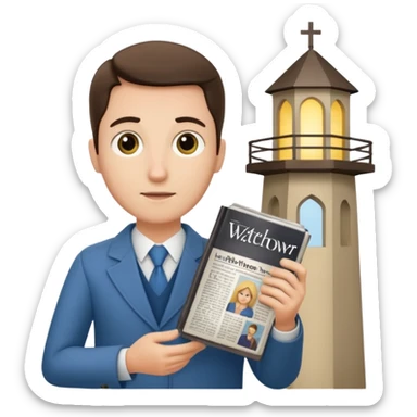 Testemunha de jeová com revista sticker