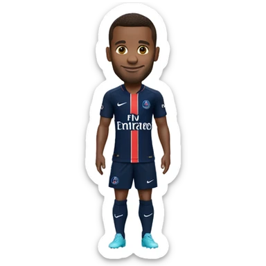 macron avec le maillot du psg sticker