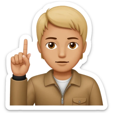 Middle finger on younger sticker