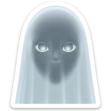 Ghost face sticker