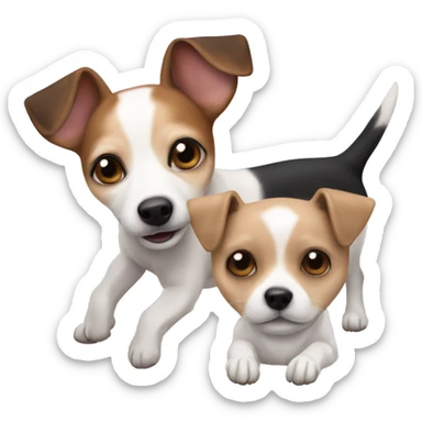 Jack Russell and chiahuahua mix dog sticker