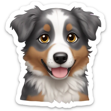 mini Australian shepherd puppy sticker