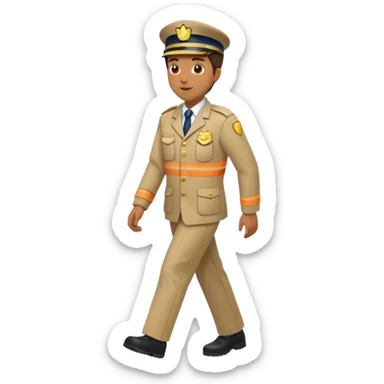 council worker walking right sticker